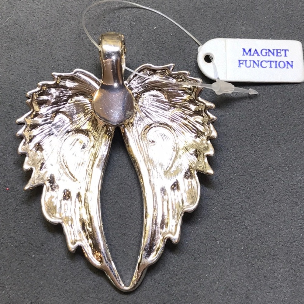 ANGEL 😇 WINGS Pendant silver/Black tone fashion - Picture 3 of 7